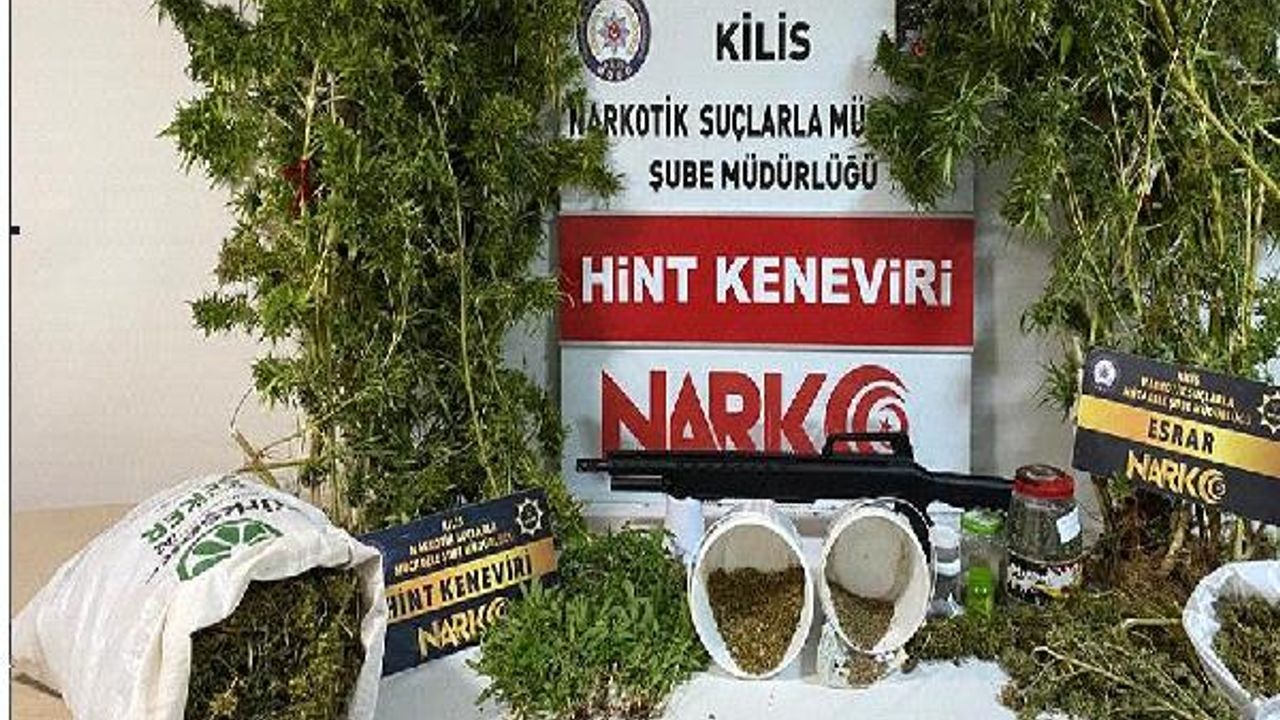 Kilis’te uyuşturucu operasyonu