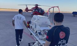 Mardinli bebek, ambulans helikopterle Diyarbakır’a acil sevk edildi