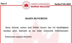 Bursa'da depremle sarsıldı