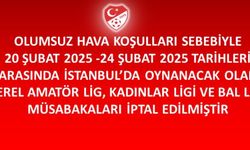 İstanbul’da 20-24 Şubat arasındaki tüm futbol müsabakaları iptal