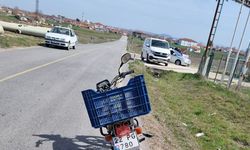 Edirne’de tankere çarpan motosikletin kasksız sürücüsü ağır yaralandı