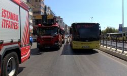 Kadıköy'de İETT otobüsünde çıkan yangın söndürüldü