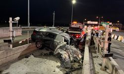 Kuzey Marmara Otoyolu'nda otomobil gişenin beton banketine çarptı; 1 ölü