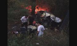 Maslak'ta kazada savrulan 2 araç ormana uçtu: 3 yaralı