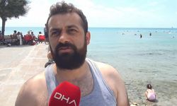 Silivri'de yasağa aldırış etmeden denize girdiler
