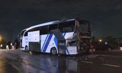 Ümraniye’de yolcu otobüsü alev alev yandı