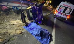 Kırıkkale'de bariyerlere çarpan otomobil takla attı: 1 ölü
