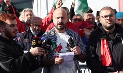 Yenikapı'dan İsrail Konsolosluğu'na ‘Gazze'ye Özgürlük Konvoyu'