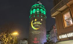 Galata Kulesi'nde ramazan ayına özel görseller yansıtıldı