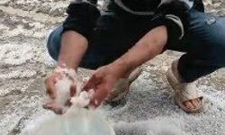 Çorum'da dolu ve sağanak sele neden oldu