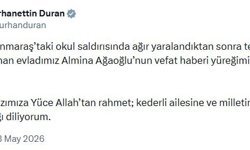İletişim Başkanı Duran'dan okuldaki saldırının ardından yaşamını yitiren Almina için başsağlığı
