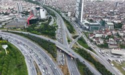 İstanbul'da bayram trafiği havadan görüntülendi