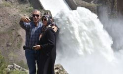 Kılıçkaya Barajı'nda 'kar ve gökkuşağı' görseli