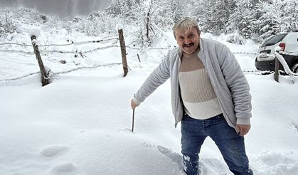Bartın'ın en yüksek köyünde kar kalınlığı 70 santimi geçti