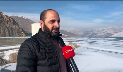 Hakkari Yüksekova Dilimli Baraj Gölü dondu