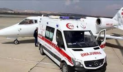 Kalp hastası Selin bebek ambulans uçakla sevk edildi.