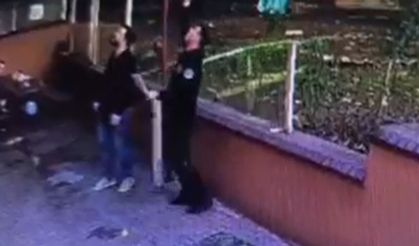 İtfaiyeci, AVM balkonundan atılan içi dolu pet şişeden son anda kurtuldu