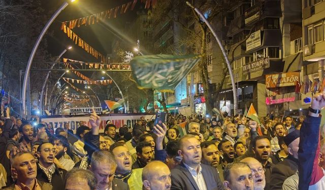 Ankara'da, Gazze'ye destek yürüyüşü