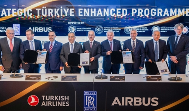 Türk Hava Yolları, Airbus ve Rolls-Royce ile stratejik iş birliği anlaşması imzaladı