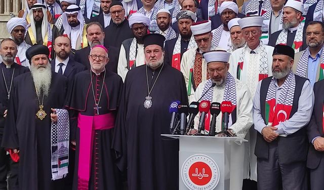 Taksim'den Filistin için 'Barışa Çağrı' mesajı