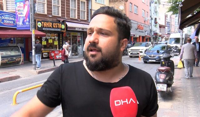İstanbul- Beyoğlu'nda minibüsün yolun karşısına geçmeye çalışan yayaya çarptığı anlar kamarada
