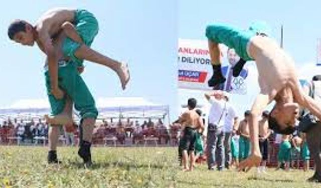Pehlivanlar Erzurum Ovası’nda peşrev çekti