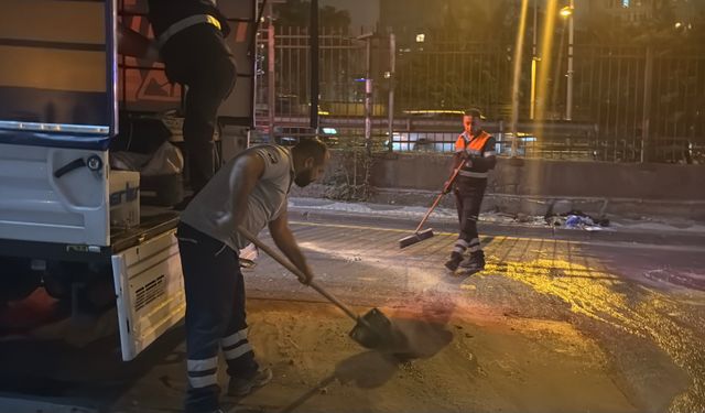 Kağıthane'de çaldığı otomobille takla attı; olay yerinden kaçtı: Kaza anı kamerada