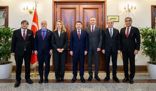 Bakan Tunç, TBB Başkanı Sağkan'ı kabul etti