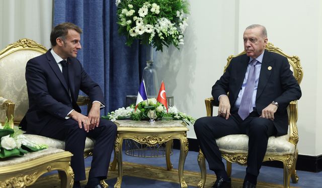 Cumhurbaşkanı Erdoğan, Fransa Cumhurbaşkanı Macron ile görüştü