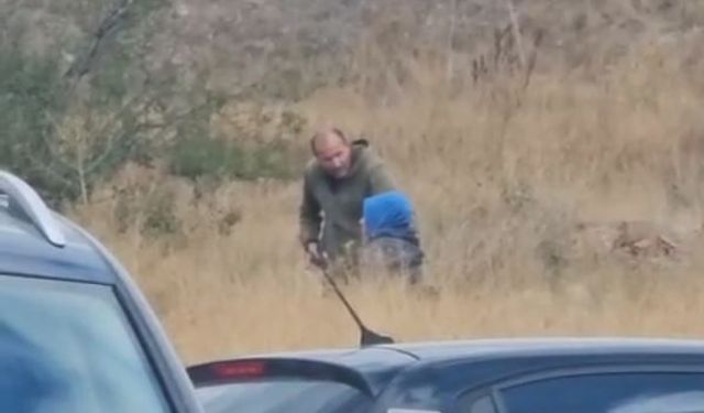 Eski eşine silah doğrultan şüpheliye gözaltı; o anlar kamerada