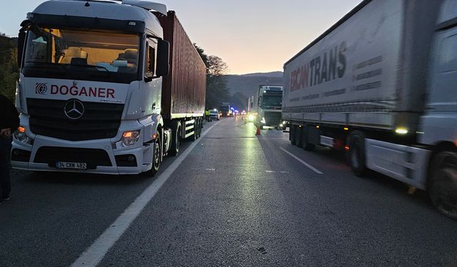 Patlayan lastiği değiştirirken, TIR'ın çarptığı sürücü öldü