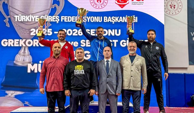 Grekoromen Güreş 1'inci Lig müsabakalarında zirve İstanbul Kasımpaşa'nın oldu