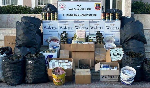 Yalova'da 238 kilo kaçak tütün ele geçirildi