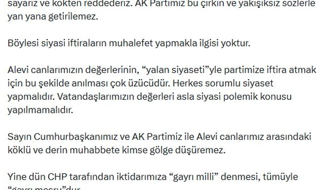 AK Parti'li Çelik: Alevi canlarımızla aramızdaki köklü ve derin muhabbete kimse gölge düşüremez