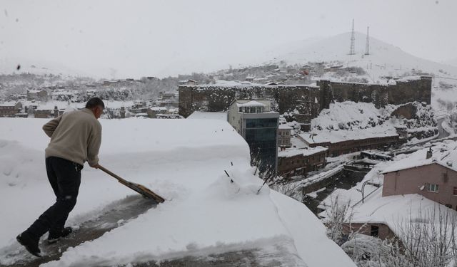 Bitlis'te 211 köy ve mezra yolu kapandı; kar kalınlığı 152 santimetreye ulaştı