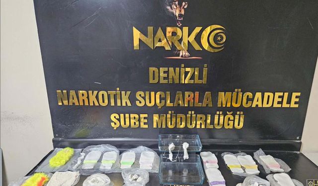 Denizli'de uyuşturucu operasyonuna 2 tutuklama