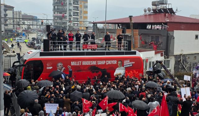 Özgür Özel, Hatay'da 'Millet İradesine Sahip Çıkıyor' mitingine katıldı