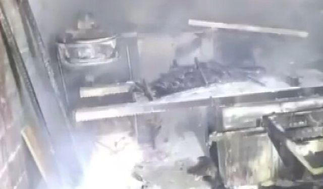 Adana'da mobilya atölyesinde yangın