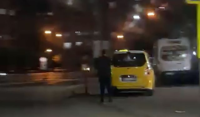 Sopayla aracından inen taksici tutuklandı; 201 bin lira ceza kesildi