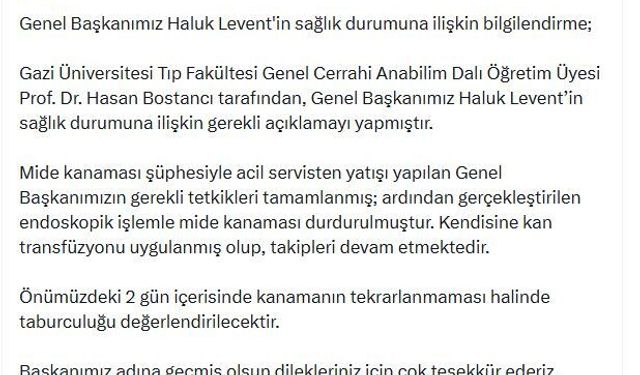 Haluk Levent taburcu edildi