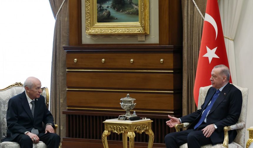 Cumhurbaşkanı Erdoğan, MHP lideri Bahçeli ile bir araya geldi
