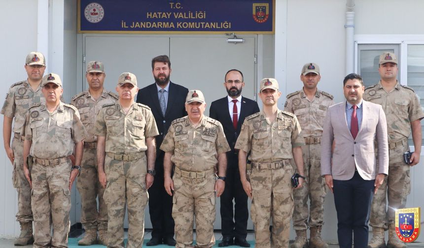 Jandarma Genel Komutan Yardımcısı Korgeneral Halis Zafer Koç, Hatay'daki birlikleri denetledi