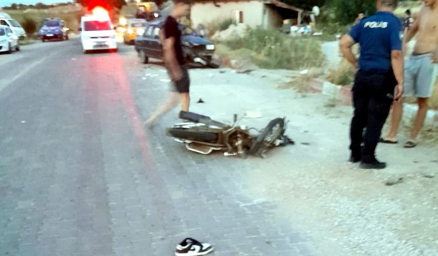 Otomobille çarpışan motosikletin sürücüsü Kasım Efe öldü