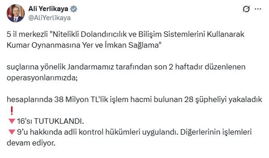 15 ilde 'siber suç' operasyonu: 16 tutuklama