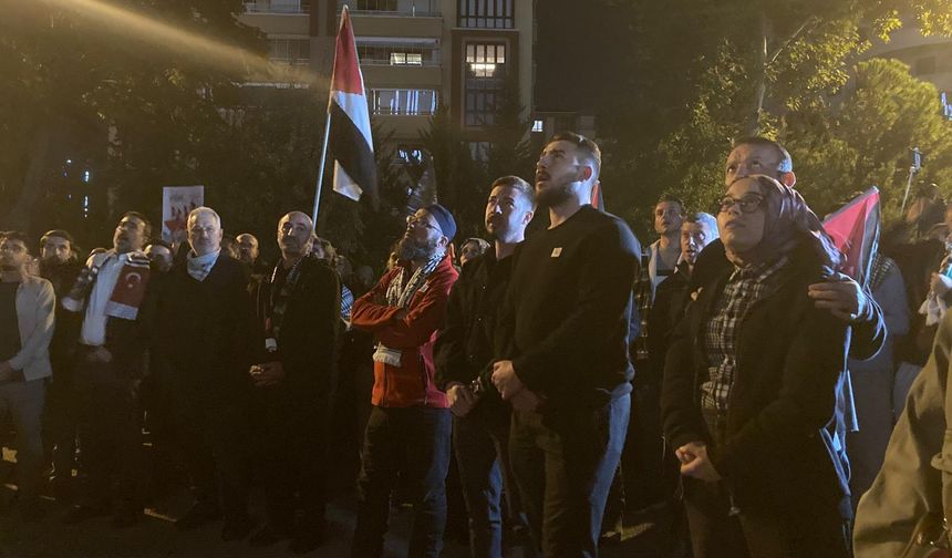 ABD Büyükelçiliği önünde Sumud Filosu eylemi