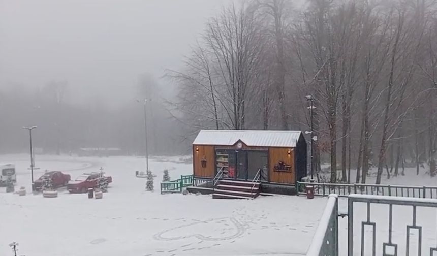 Kuzuyayla Tabiat Parkı beyaza büründü