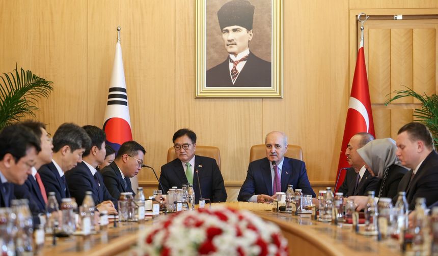 TBMM Başkanı Kurtulmuş, Güney Kore Ulusal Meclis Başkanı Won-shik ile görüştü