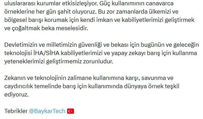 AK Parti'li Çelik Zekanın ve teknolojinin barış için kullanımında örnek teşkil ediyoruz