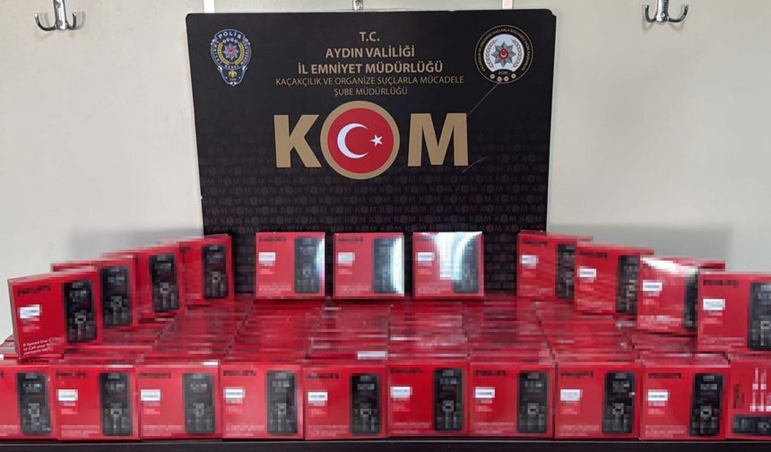Aydın'da IMEI kayıtsız 100 cep telefonu ele geçirildi